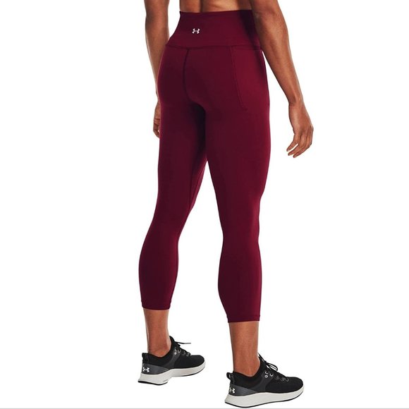 NEW Under Armour UA Meridian Crop Burgundy Leggings - Picture 3 of 5